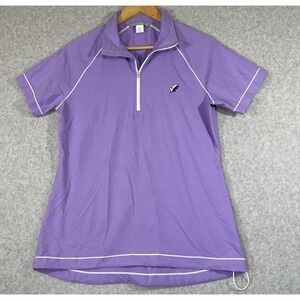 Cutter & Buck CB Windtec Women's Pullover‎ Size Medium Short Sleeve Purple